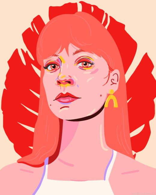 Woman Face Illustration Painting By Numberss.png