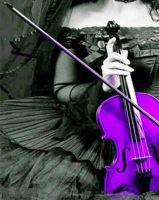 Woman Holding Purple Violin Painting By Numberss.png