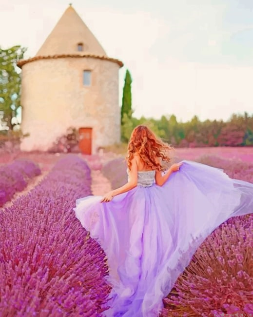 Woman In A Field Painting By Numberss.png