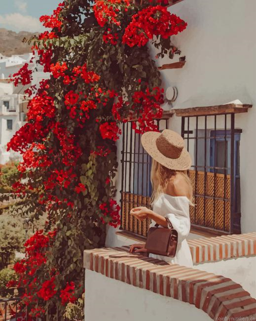 Woman In Holidays Painting By Numberss.png