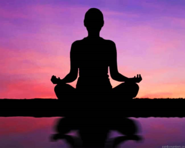 Woman Meditating Silhouette Painting By Numberss.png