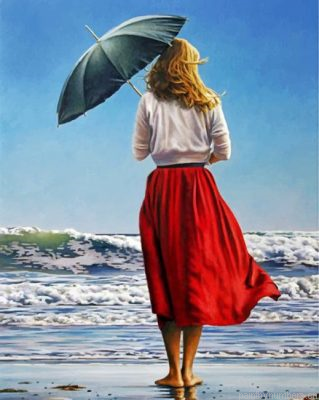 Woman On The Beach Painting By Numbers.png