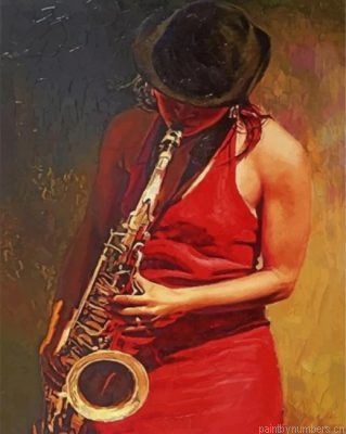 Woman Playing Saxophone Painting By Numbers.png