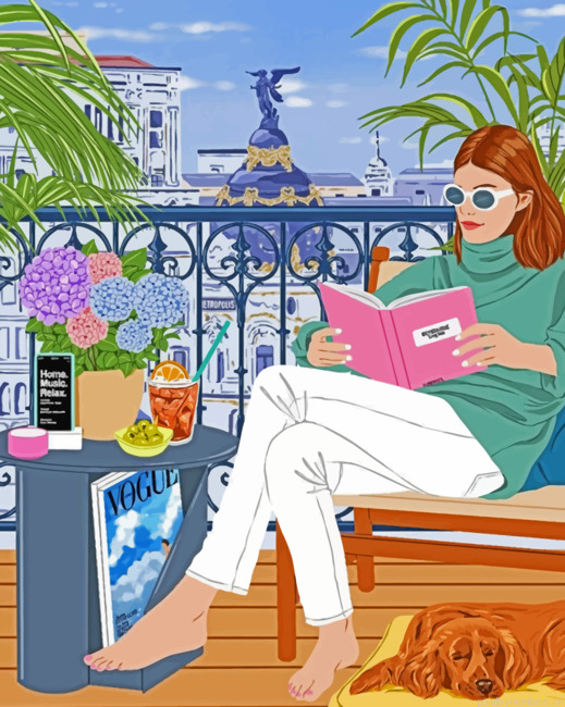 Woman Reading Painting By Numbers.png