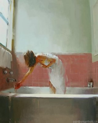 Woman Testing The Water Painting By Numbers.png