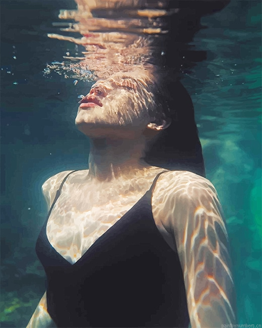 Woman Under Water New Painting By Numberss.png