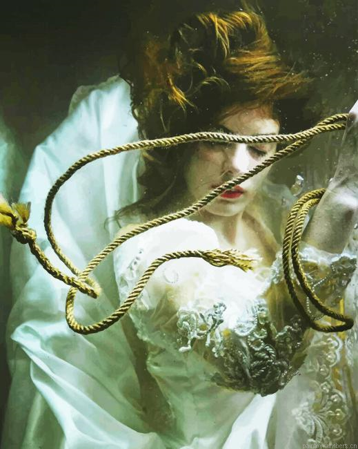 Woman Underwater Painting By Numberss.png