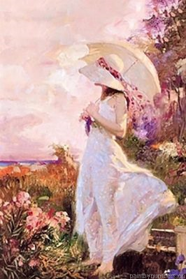 Woman With Summer Parasol Painting By Numbers.png