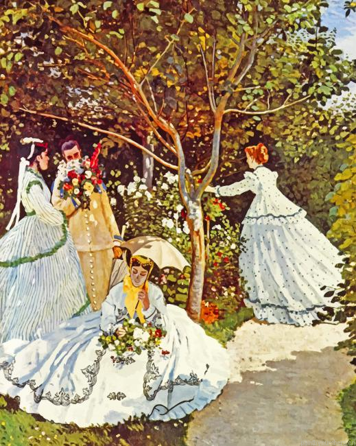 Women In The Garden Monet Painting By Numberss.png