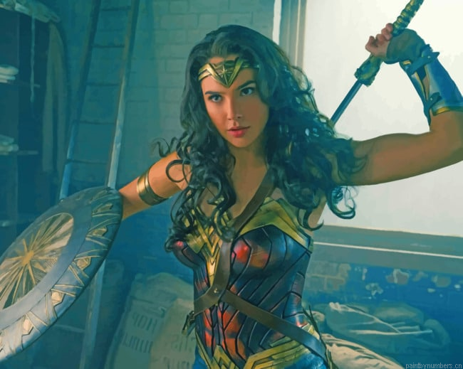 Wonder Woman Fighting Movies Painting By Numberss.png