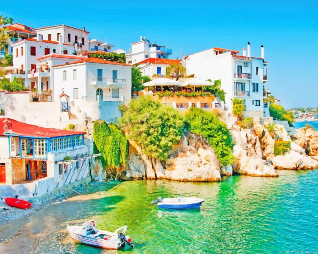 Wonderful View From Greece Painting By Numberss.png