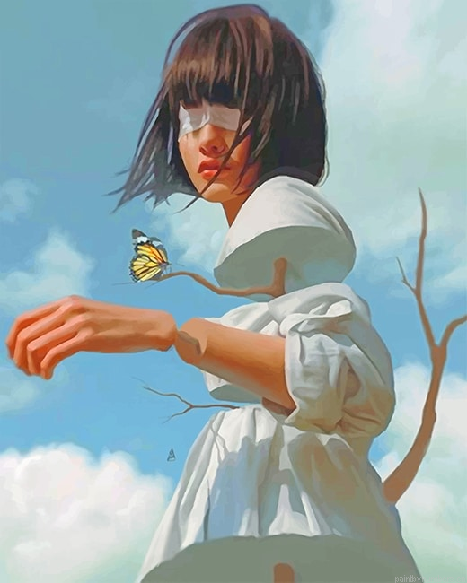 Wood Woman Butterfly Painting By Numbers.png