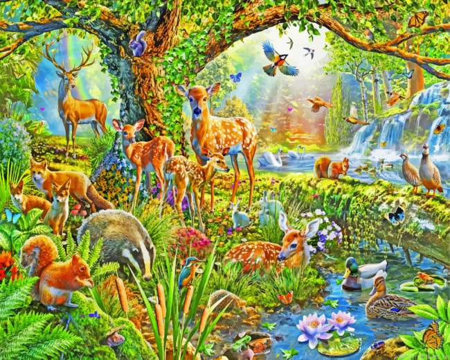 Woodland Creatures Painting By Numbers.png
