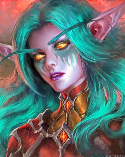 World Of Warcraft Night Elf Painting By Numbers.png