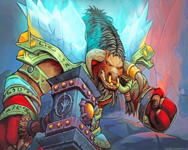 World Of Warcraft Tauren Shaman Painting By Numbers.png
