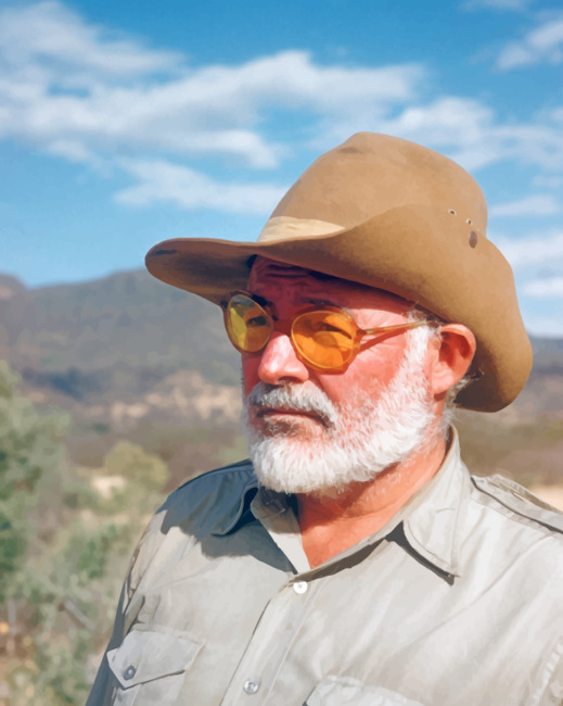 Writer Ernest Hemingway Painting By Numberss.png