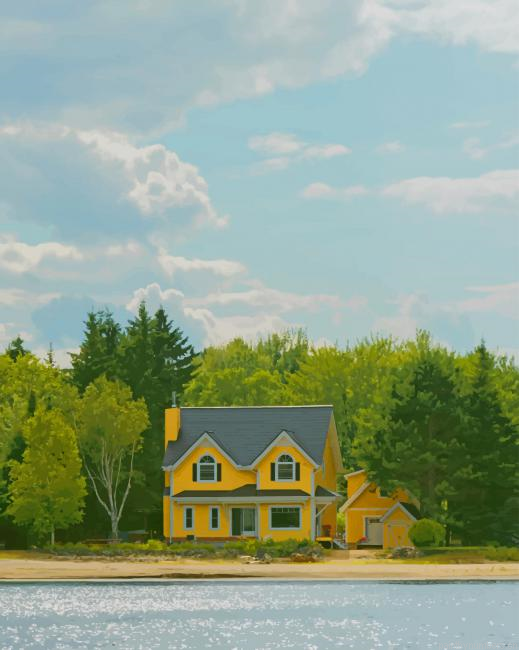 Yellow Cottage Painting By Numberss.png