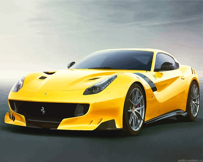 Yellow Ferrari Cars Painting By Numberss.png