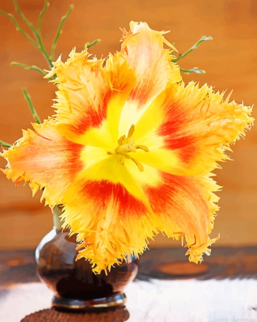Yellow Flower Blossom Painting By Numberss.png