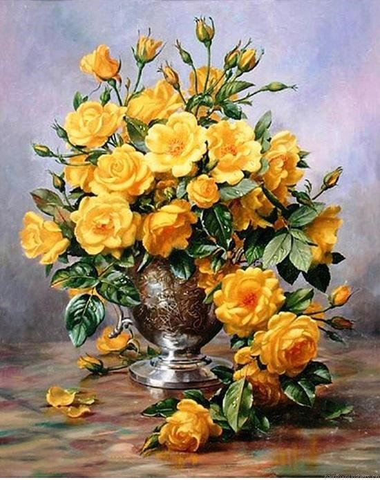 Yellow Flowers Painting By Numbers.png