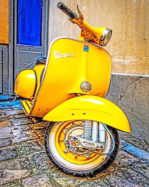 Yellow Motorcycle Painting By Numbers.png