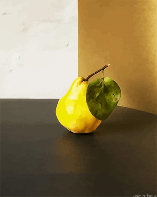 Yellow Pear Fruit Food Painting By Numberss.png