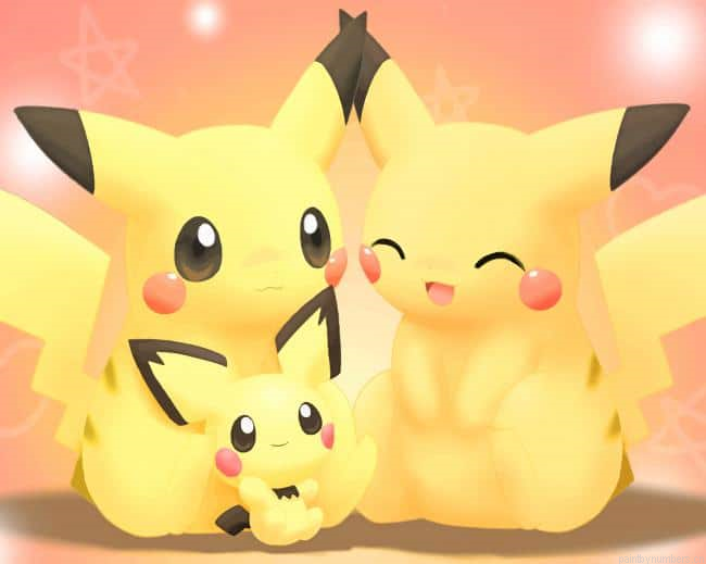 Yellow Pokemon Pikatchu Animations Painting By Numberss.png