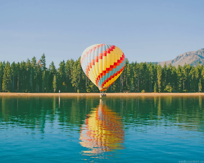 Yellow Red Hot Air Balloon Painting By Numberss.png