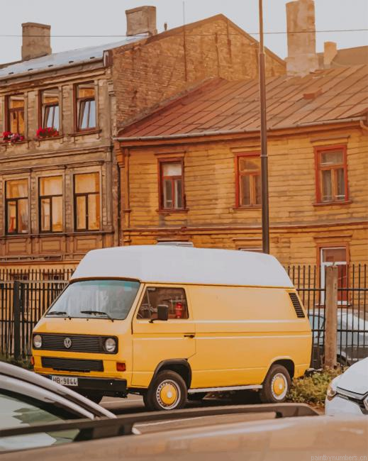 Yellow Van Cars Painting By Numberss.png