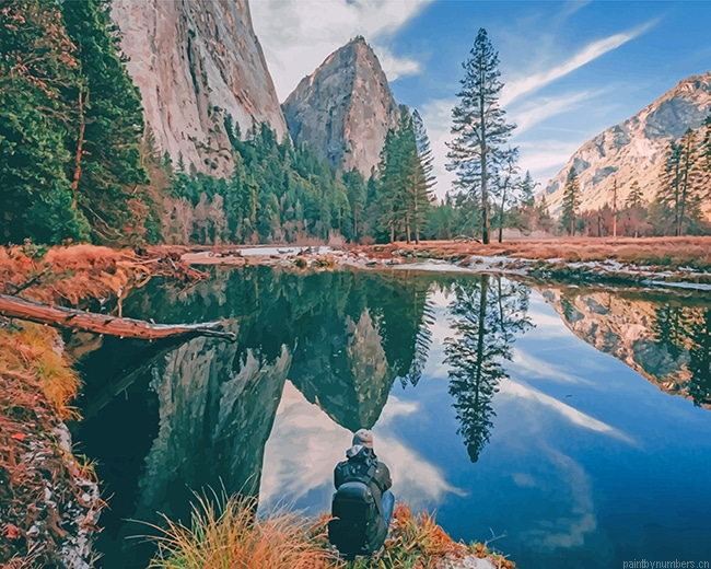 Yosemite Natural View California Landscapes Painting By Numberss.png