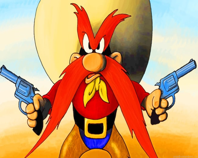 Yosemite Sam Cartoon Painting By Numberss.png