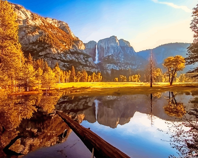 Yosemite Valley View California Landscapes Painting By Numberss.png