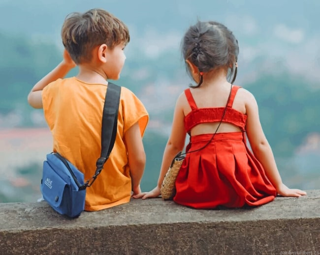 Young Boy And Girl Painting By Numberss.png