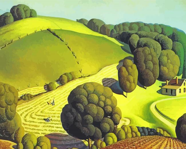 Young Corn Grant Wood Painting By Numberss.png