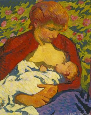 Young Mother Painting By Numbers.png