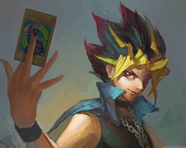 Yugi Anime Character Painting By Numberss.png