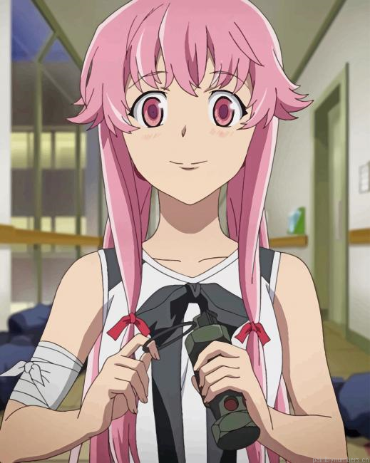 Yuno Gasai Future Diary Painting By Numberss.png