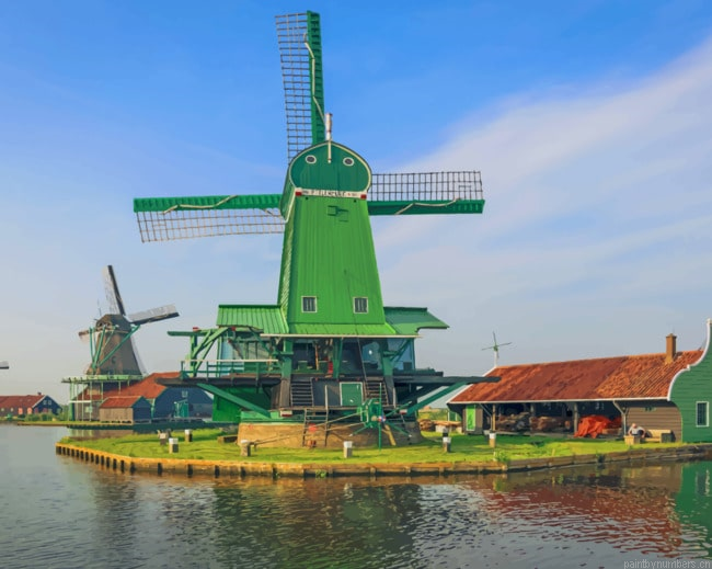 Zaanse Schans Mill Painting By Numberss.png