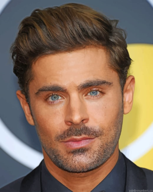 Zac Efron Actors Painting By Numberss.png