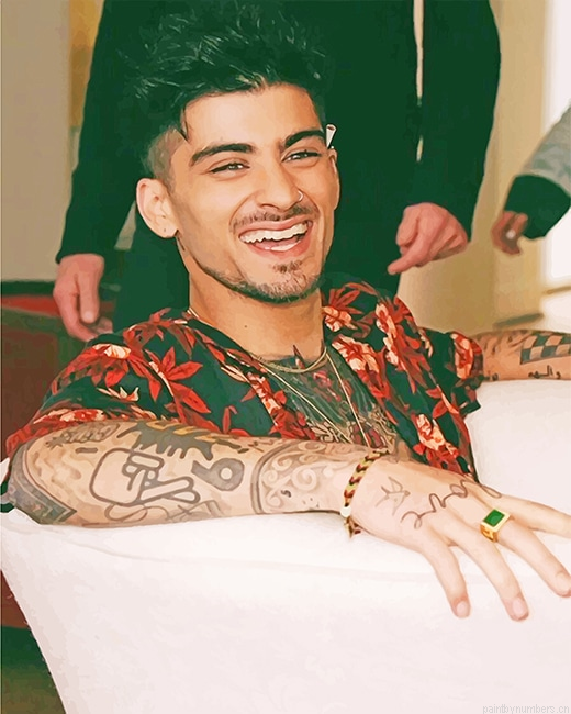 Zayn Malik Smiling Singers Painting By Numberss.png