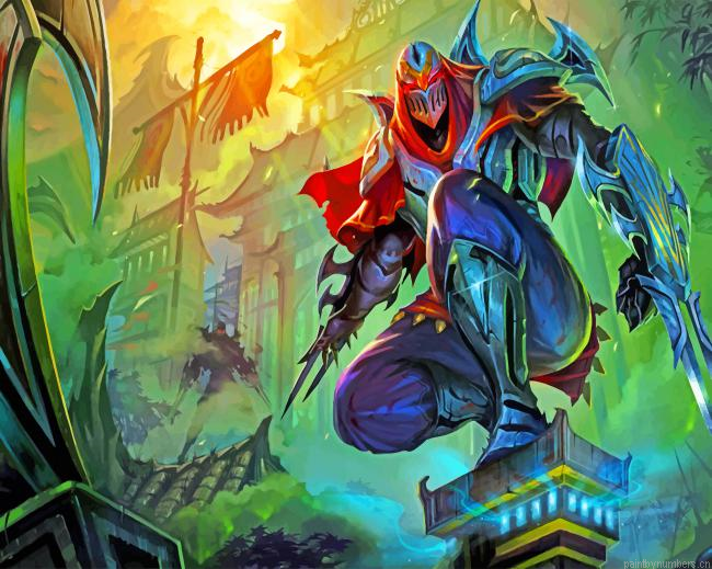 Zed League Of Legends Painting By Numbers.png
