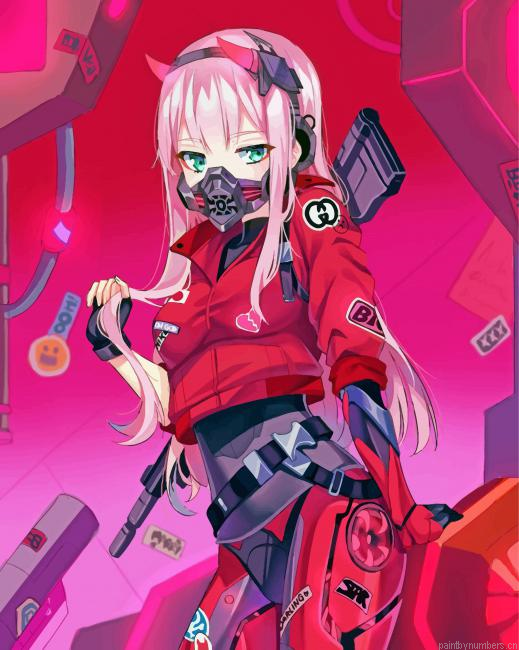 Zero Two Darling In The Franxx Painting By Numberss.png