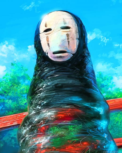Kaonashi Spirited Away Studio Ghibli Animations Painting By Numberss.png